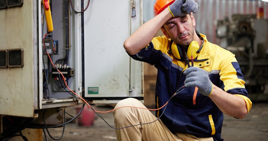 empleado trabajando con altas temperaturas