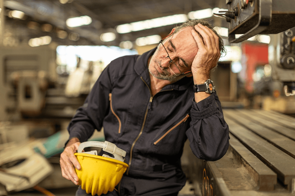 trabajador con fatiga crónica